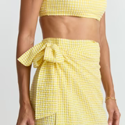 women's soleil gingham pareo
