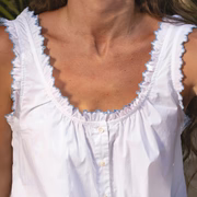 women's white scalloped dress