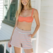 women's marina stripe knit short