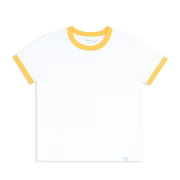 unisex white ringer tee