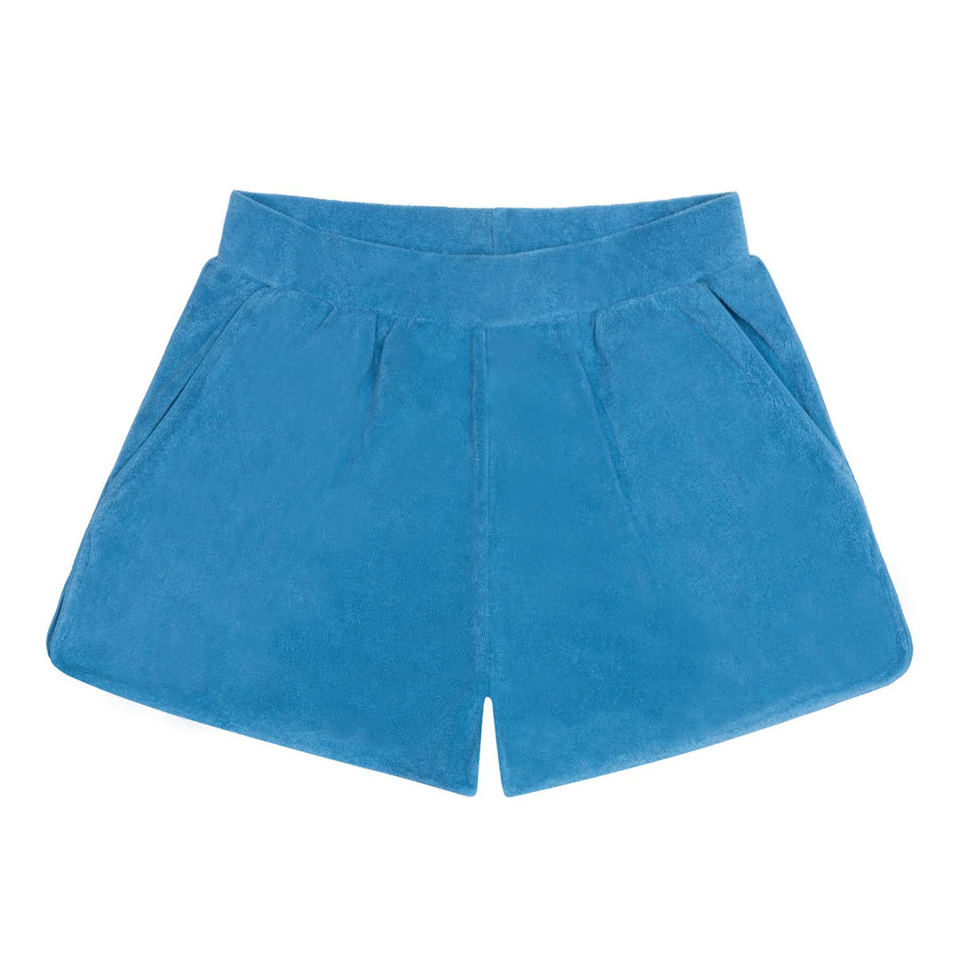 women's cerulean french terry short