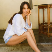 women's white linen tunic dress