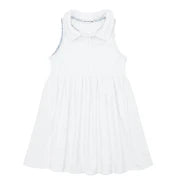 girls white french terry tennis dress